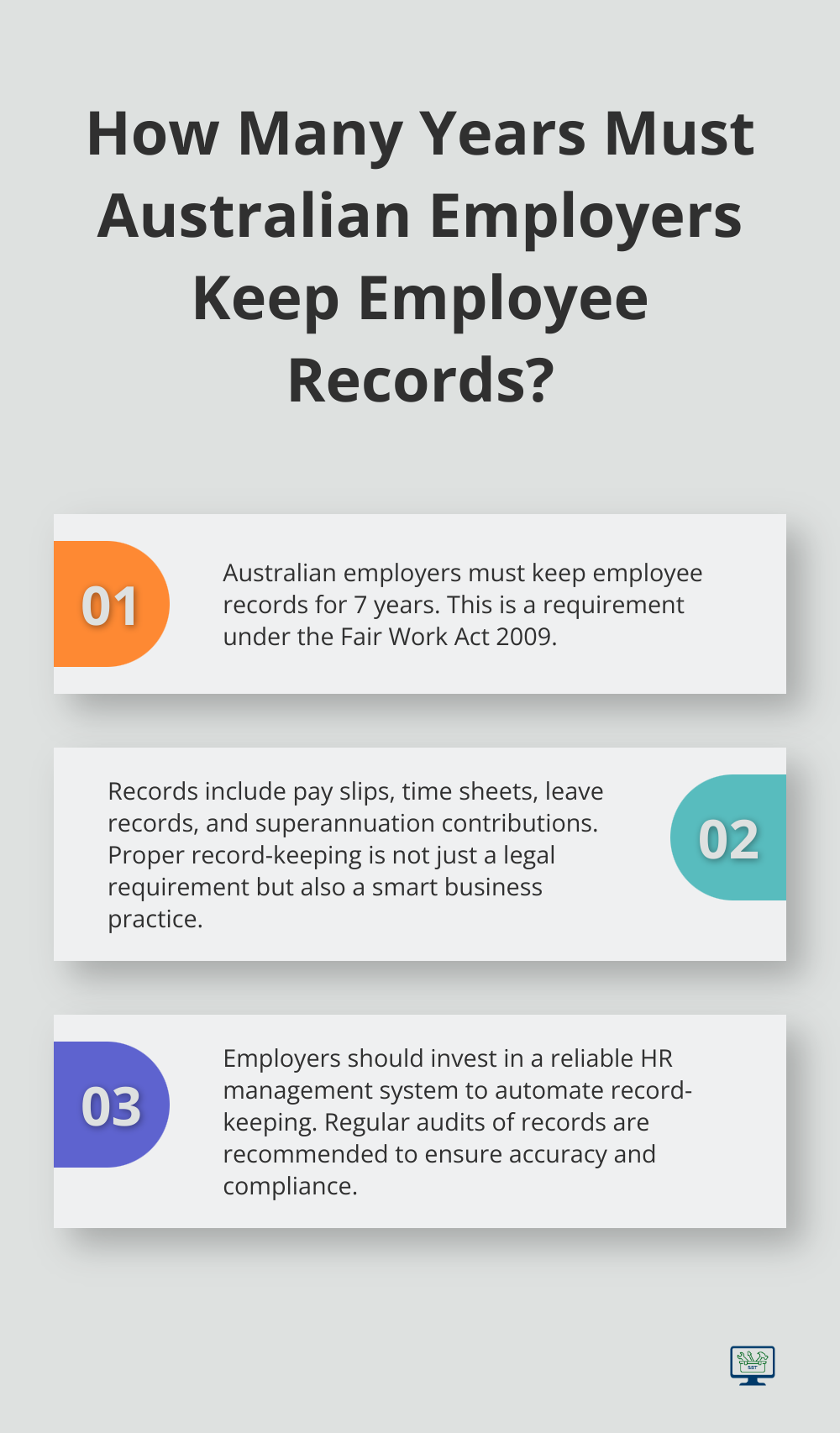 Infographic: How Many Years Must Australian Employers Keep Employee Records?