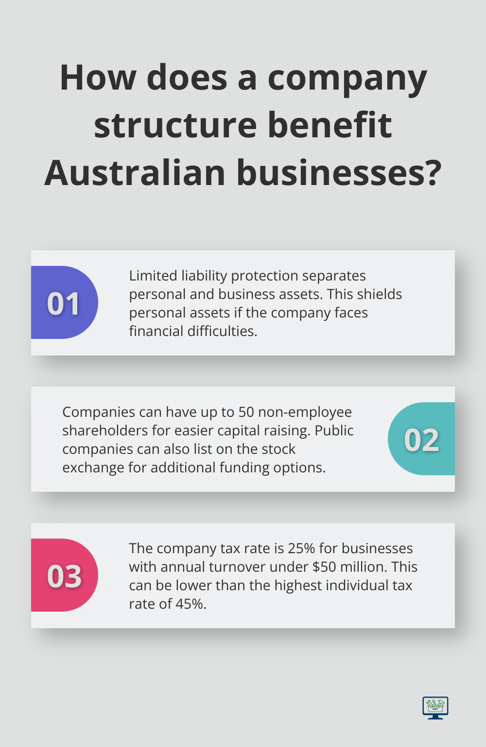 Infographic: How does a company structure benefit Australian businesses?