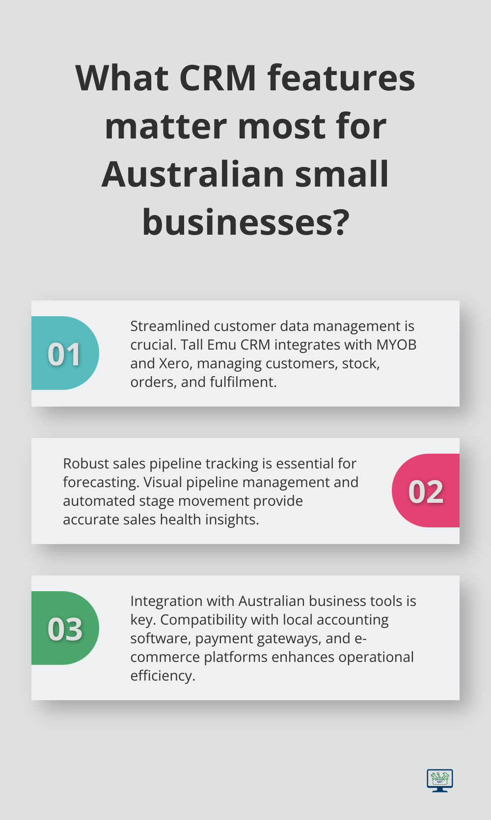 Infographic: What CRM features matter most for Australian small businesses? - crm for small business australia